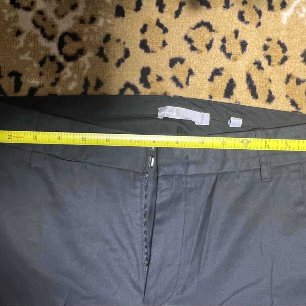 Vince cuffed black twill pants